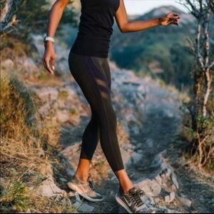ZYIA ACTIVE 6-8 DARK OLIVE MESH 7/8 LEGGINGS